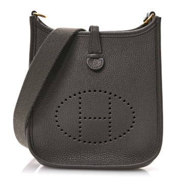 HERMES Taurillon Clemence Evelyne TPM Gris Etain