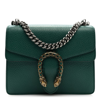 GUCCI Calfskin Mini Dionysus Shoulder Bag Emerald