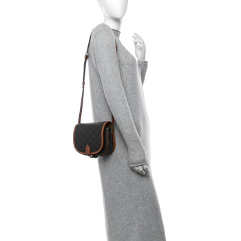 CELINE Triomphe Canvas Medium Folco Bag Tan