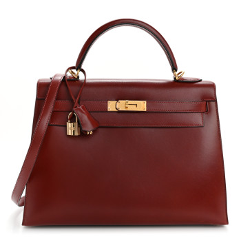 HERMES Box Kelly Sellier 32 Rouge H