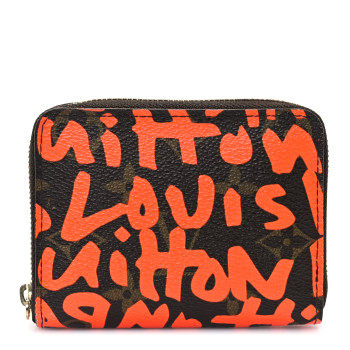 LOUIS VUITTON Monogram Graffiti Zippy Coin Purse Orange