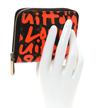 LOUIS VUITTON Monogram Graffiti Zippy Coin Purse Orange
