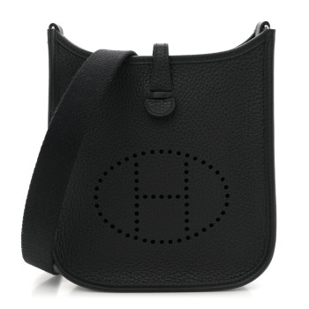 HERMES Taurillon Clemence Evelyne TPM Black