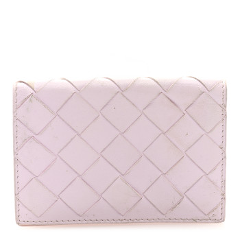 BOTTEGA VENETA Nappa Intrecciato Card Holder Light Pink