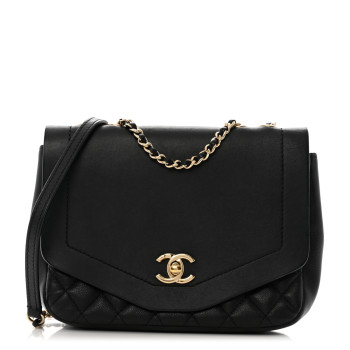 CHANEL Calfskin Caviar Quilted Small Flap Black