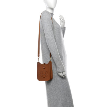 HERMES Taurillon Clemence Evelyne TPM Gold