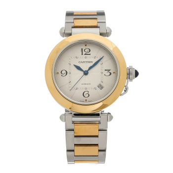CARTIER Stainless Steel 18K Yellow Gold 41mm Pasha C Automatic Watch