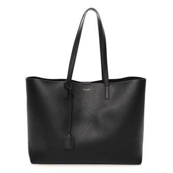 SAINT LAURENT Calfskin Large Shopping Tote Black