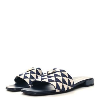 PRADA トライアンクルロコキルティンクサンタル 1X439NF055 PRADA Jacquard Trianglolo Symbole Embroidered Metal Triangle