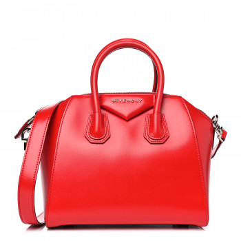 GIVENCHY Shiny Lord Calfskin Mini Antigona Red