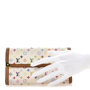 LOUIS VUITTON Monogram Multicolor Porte Tresor International Wallet White