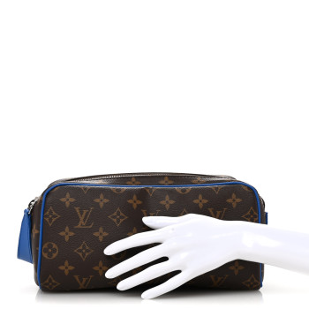 LOUIS VUITTON Monogram Macassar Dopp Kit Toilet Pouch Indigo Blue