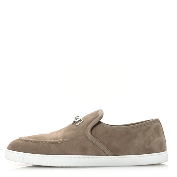 HERMES Suede Goatskin Nappa Jour Loafers 36 Beige