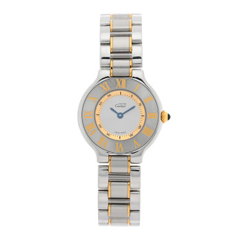 CARTIER Stainless Steel 18K Yellow Gold 28mm Must de 21 Quartz Watch