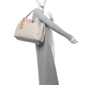 LOUIS VUITTON Damier Azur Graceful MM Rose Ballerine