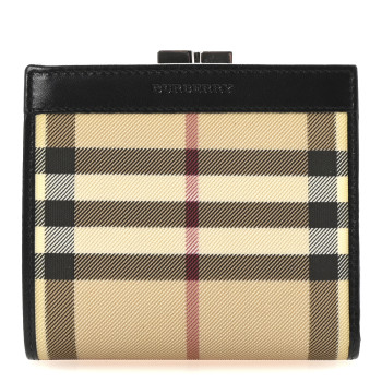 BURBERRY House Check Bi-Fold Wallet Black