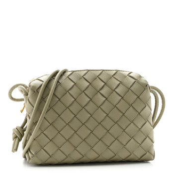 BOTTEGA VENETA Nappa Intrecciato Mini Loop Camera Bag Travertine