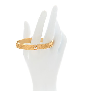 FENDI Brass Steel FF Bracelet Gold