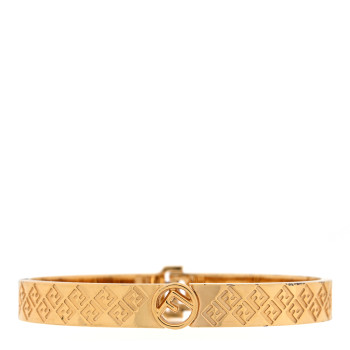 FENDI Brass Steel FF Bracelet Gold
