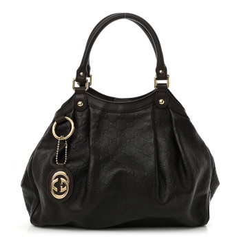 GUCCI Guccissima Medium Sukey Tote Chocolate