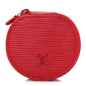 LOUIS VUITTON Epi Ecrin Bijoux 8cm Jewelry Box Case Castillan Red