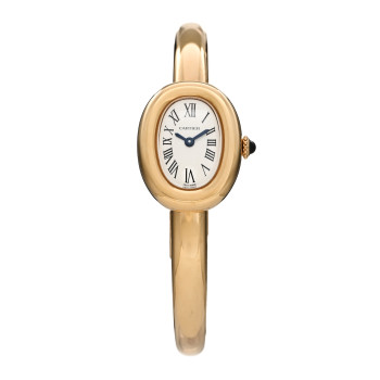 CARTIER 18K Yellow Gold 19mm Baignoire Quartz Watch