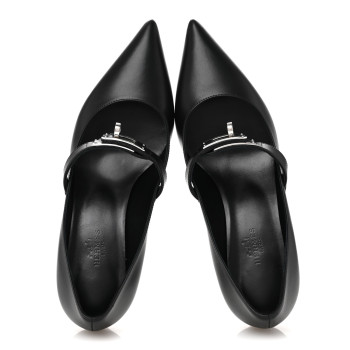HERMES Calfskin Kiara 40 Pumps 36 Black