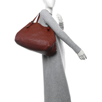 BOTTEGA VENETA Nappa Intrecciato Large Seamless Tote Burnt Red