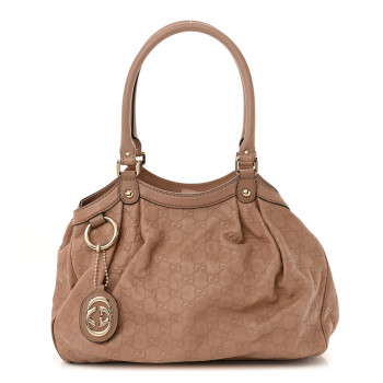 GUCCI Guccissima Signature Medium Sukey Tote Winter Rose
