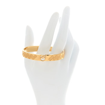 FENDI Brass Steel FF Bracelet S Gold