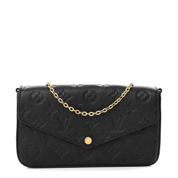 LOUIS VUITTON Empreinte Pochette Felicie Chain Wallet Black