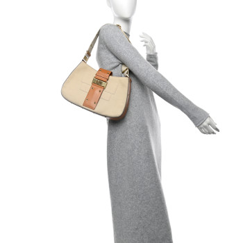 CHRISTIAN DIOR Canvas Street Chic Large Columbus Ave Beige