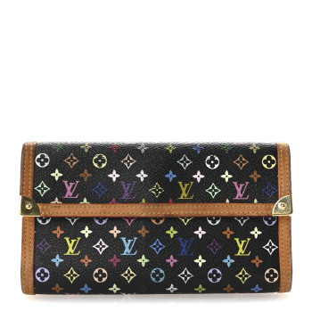 LOUIS VUITTON Monogram Multicolor Porte Tresor International Wallet Black