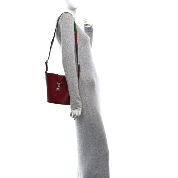 GUCCI Tritone Calfskin Web Mini Ophidia Bucket Bag Ancora Red