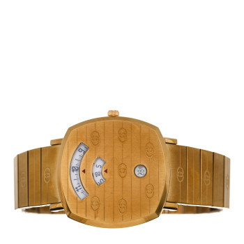 GUCCI Stainless Steel 38mm Grip Quartz Watch Gold