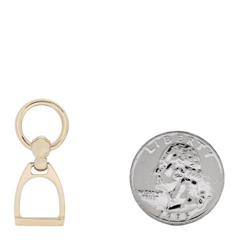 HERMES Permabrass Etrier Charm Scarf Ring