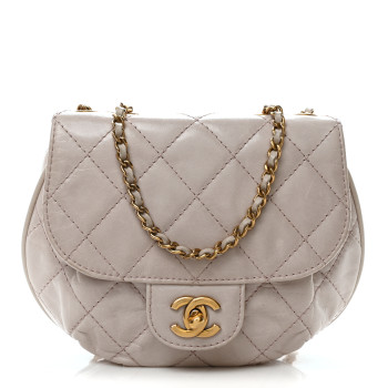 CHANEL Glazed Calfskin Quilted Medium Bubble CC Flap Light Pink