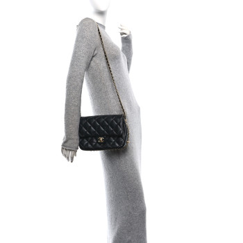 CHANEL Lambskin Quilted CC Medium Dynasty Flap Black