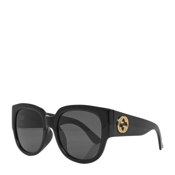 GUCCI Acetate Square Frame Sunglasses GG0142SA Black