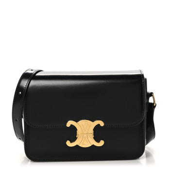 CELINE Shiny Calfskin Teen Triomphe Black
