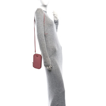 PRADA Saffiano Mini Crossbody Bag Petalo