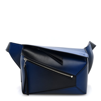 LOEWE Calfskin Small Puzzle Edge Bumbag Navy Blue