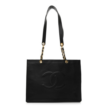 CHANEL Lambskin CC Tote Black