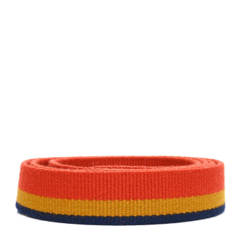 HERMES Toile 25mm Shoulder Striped Shoulder Strap Bleu Nuit