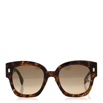 FENDI Acetate Fendi Square Sunglasses FE0458 Havana Black