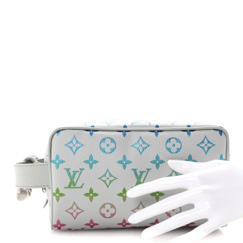 LOUIS VUITTON Monogram Locker Dopp Kit Toilet Pouch Gradient Grey