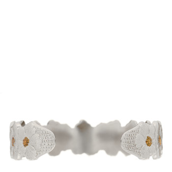 BUCCELLATI Sterling Silver Vermeil Blossoms Daisy Narrow Cuff Bracelet