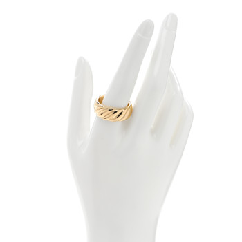 DAVID YURMAN 18K Yellow Gold 9mm Sculpted Cable Band Ring 65 11
