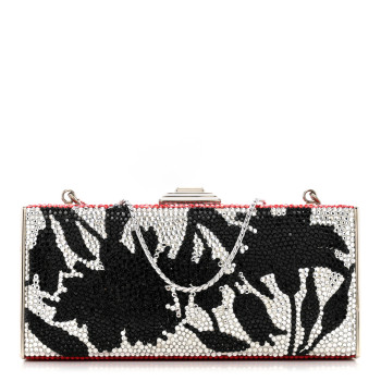 JUDITH LEIBER Swarovski Crystal Minaudiere Clutch Multicolor