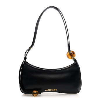 JACQUEMUS Smooth Calfskin Le Bisou Perle Black